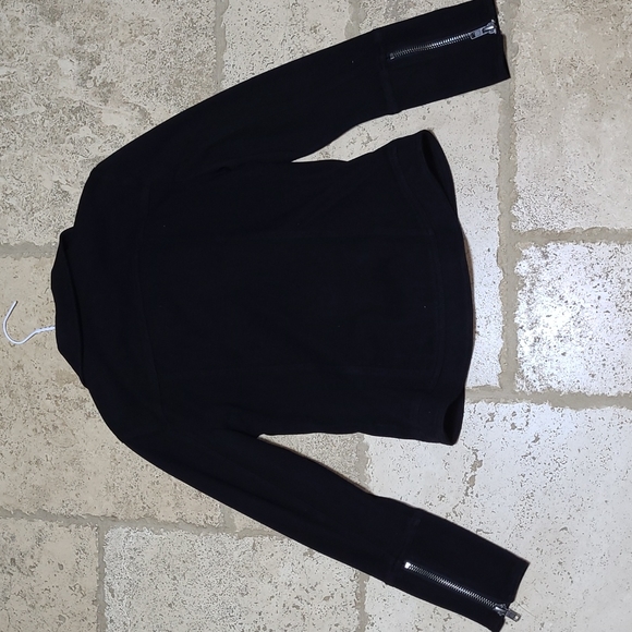 Liverpool Jeans Moto Asymmetric Zip Black Jacket Size Small - Picture 9 of 14